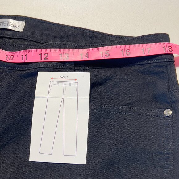 NORTHERN REFLECTIONS High-Rise Black Pants Bold Edgy Trendy Size 14 - Picture 9 of 11
